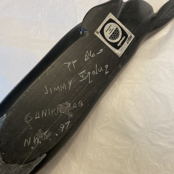 Loon Soapstone hand carved Inuit Art Sculpture - Picture 6 of 10